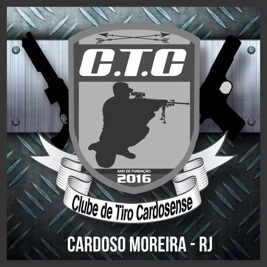 Logo do Clube de Tiro Cardosense: C.T.C, fundado em 2016, Cardoso Moreira/RJ